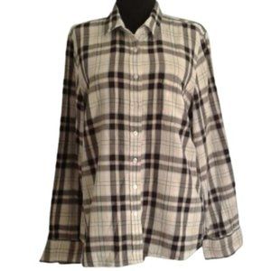 J Crew Factory XL plaid long sleeve button front shirt